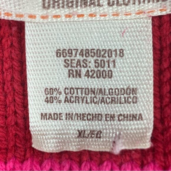 Route 66 Women Sweater Long Sleeves Size XL Red and Pink V-Neck - Picture 8 of 8